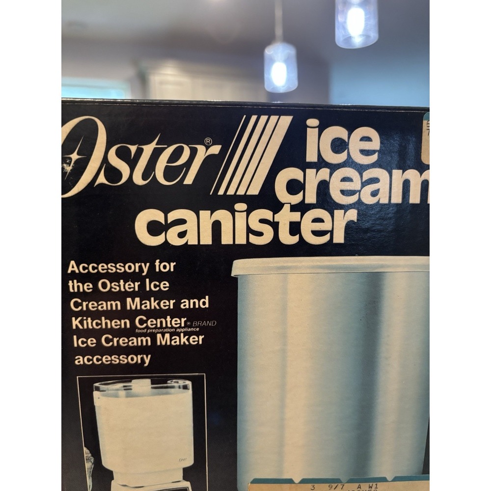 Vintage Oster Ice Cream Maker & Kitchen Center Canister Accessory 936-01 W/ Lid